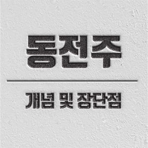 주식 동전주 개념 및 장단점