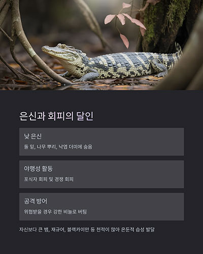 식자 회피와 은신에 특화된 생태