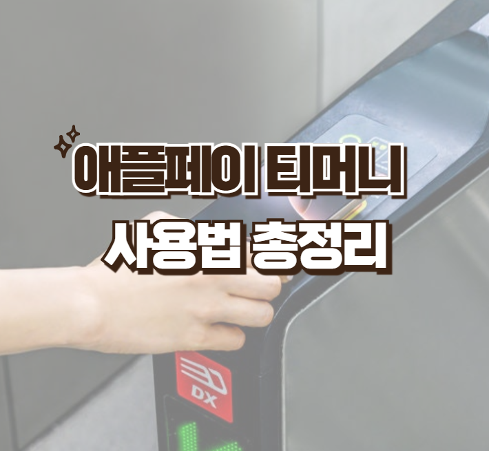 애플페이 티머니 사용법 총정리