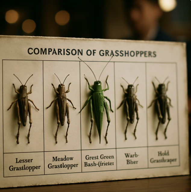 메뚜기의 놀라운 위장술, 초록색과 갈색 몸의 비밀 (보호색)