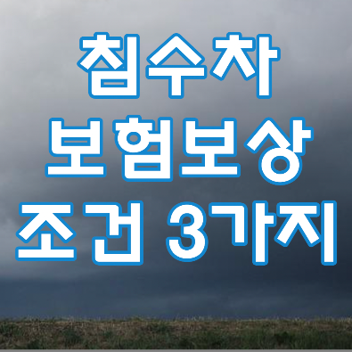 침수차 보험보상 조건 3가지 썸네일