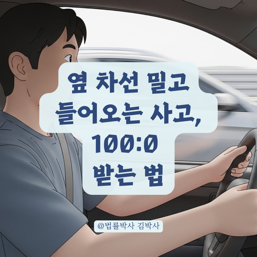 옆 차선에서 서서히 밀고 들어온 사고에 전방주시 태만 적용 안 되는 이유!