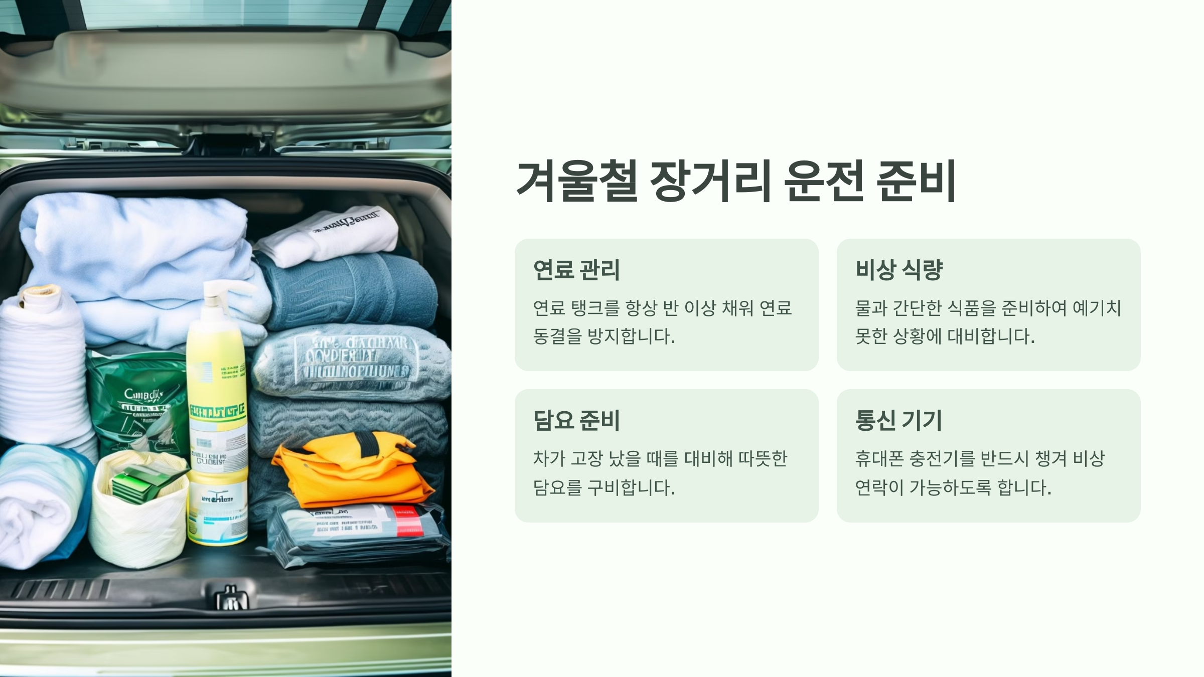 겨울철 장거리 운전 준비