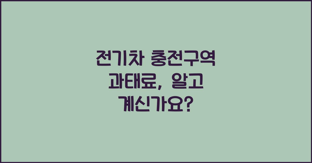 전기차 충전구역 과태료