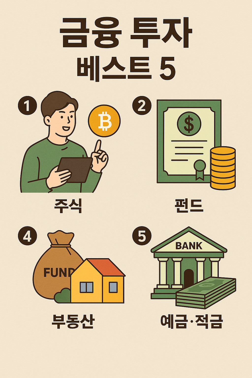 금융 투자 대표 상품 베스트 5, 고등학생도 이해하는 돈의 모험