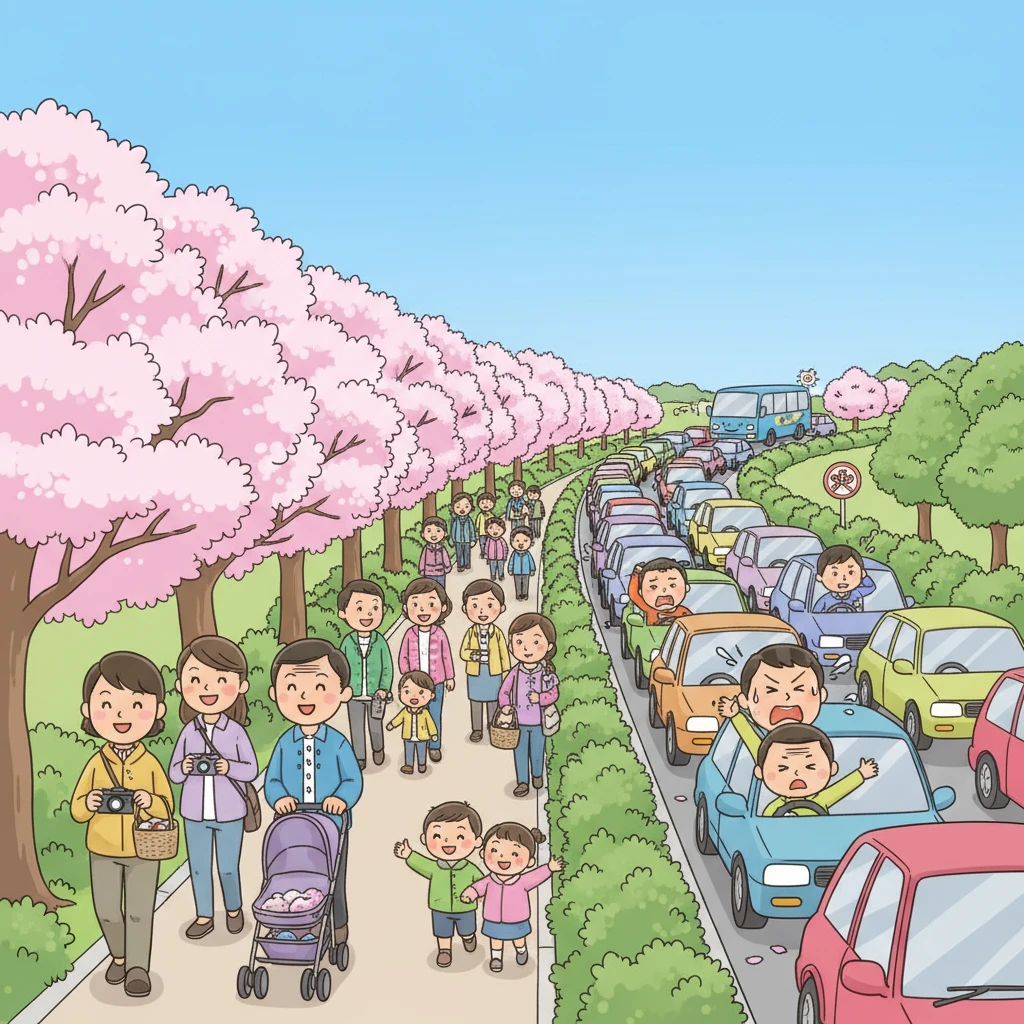 구미 벚꽃 만개 시기 및 사진 찍기 ..