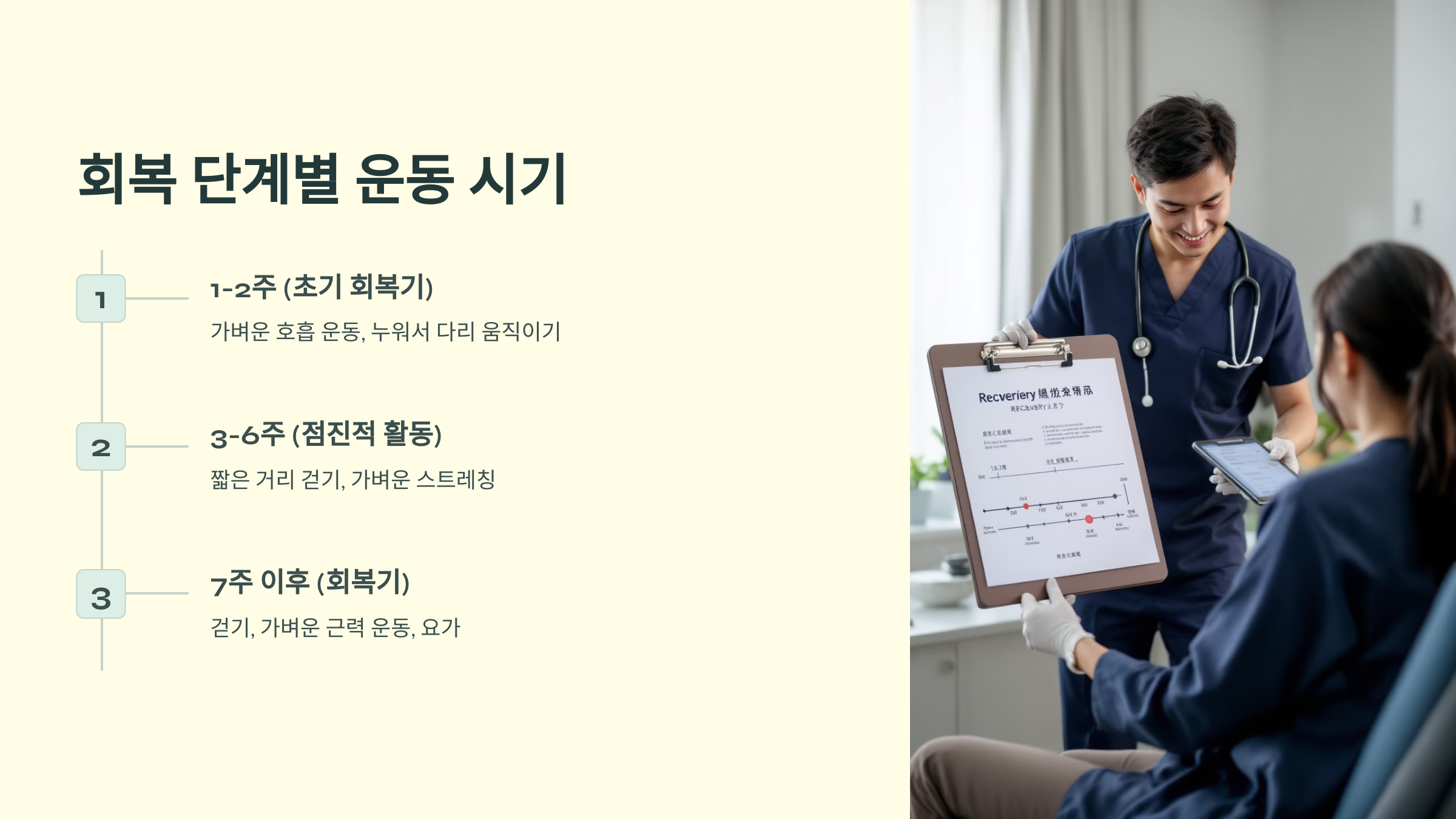 회복 단계별 운동 시기