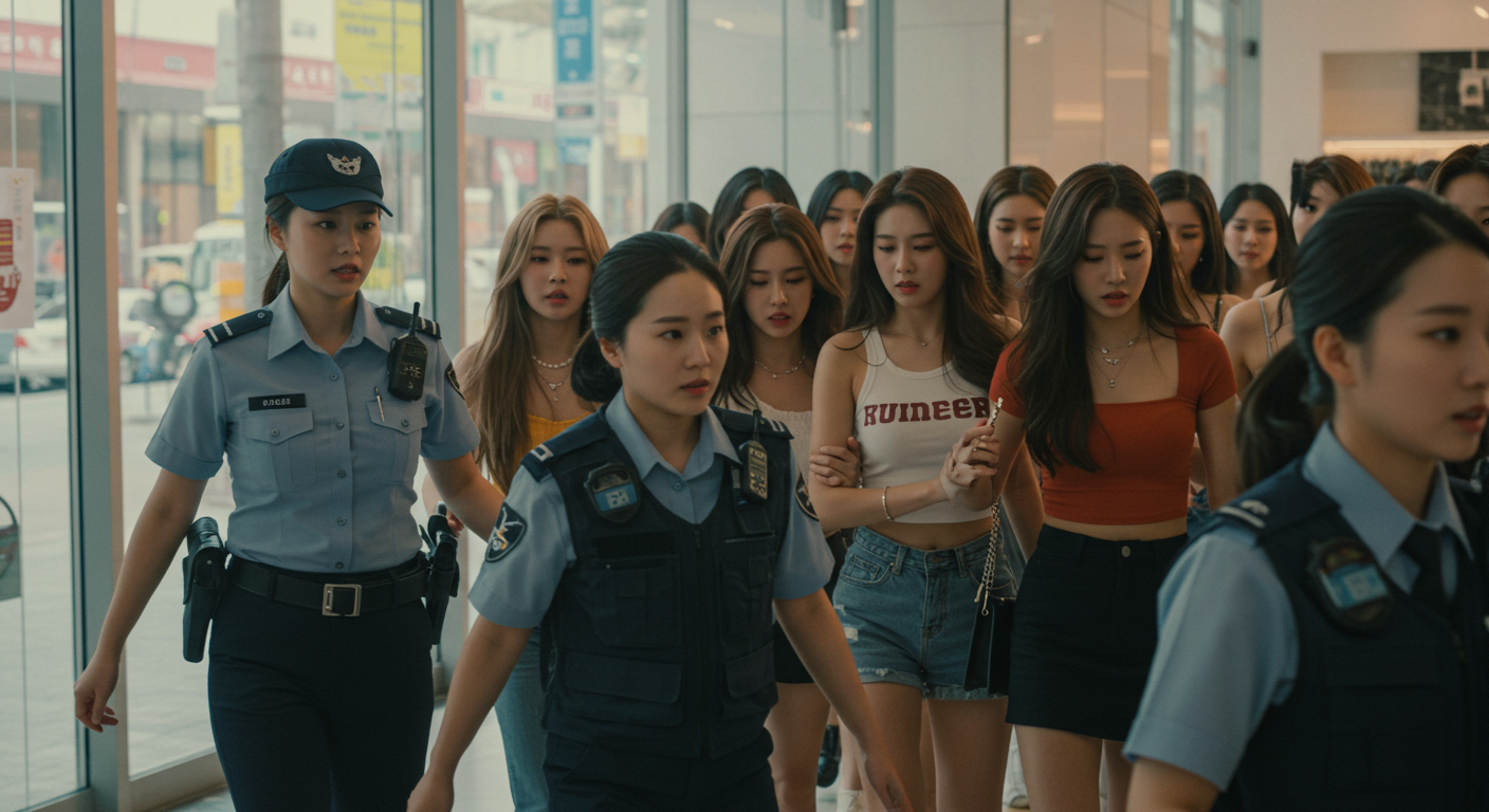 대피중인 사람들