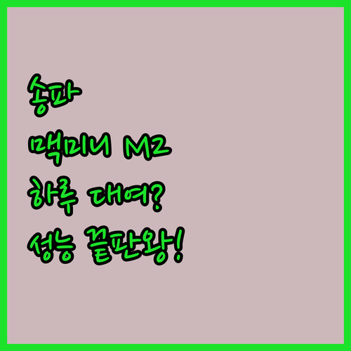 맥 미니 M2 대여 송파 지역 1일 ..