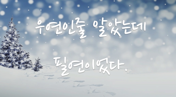 어쩌면 우연처럼 느낀 순간이 필연인 경우들이 많다는 것을 알게 된다.