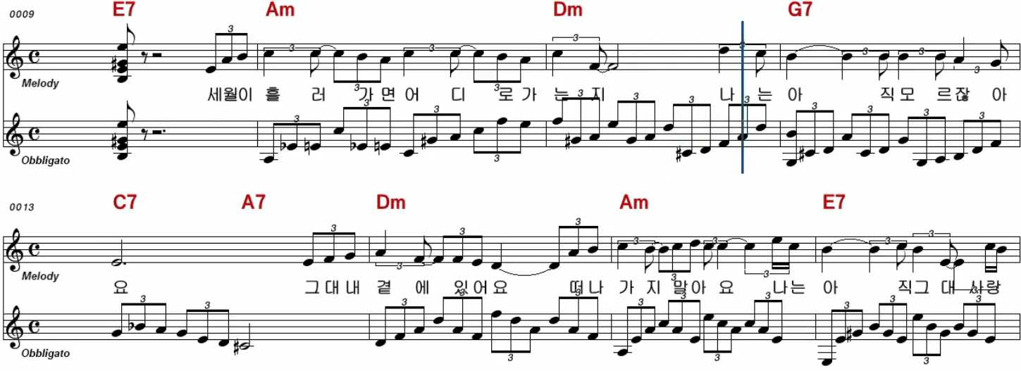이문세 난 아직 모르잖아요 악보