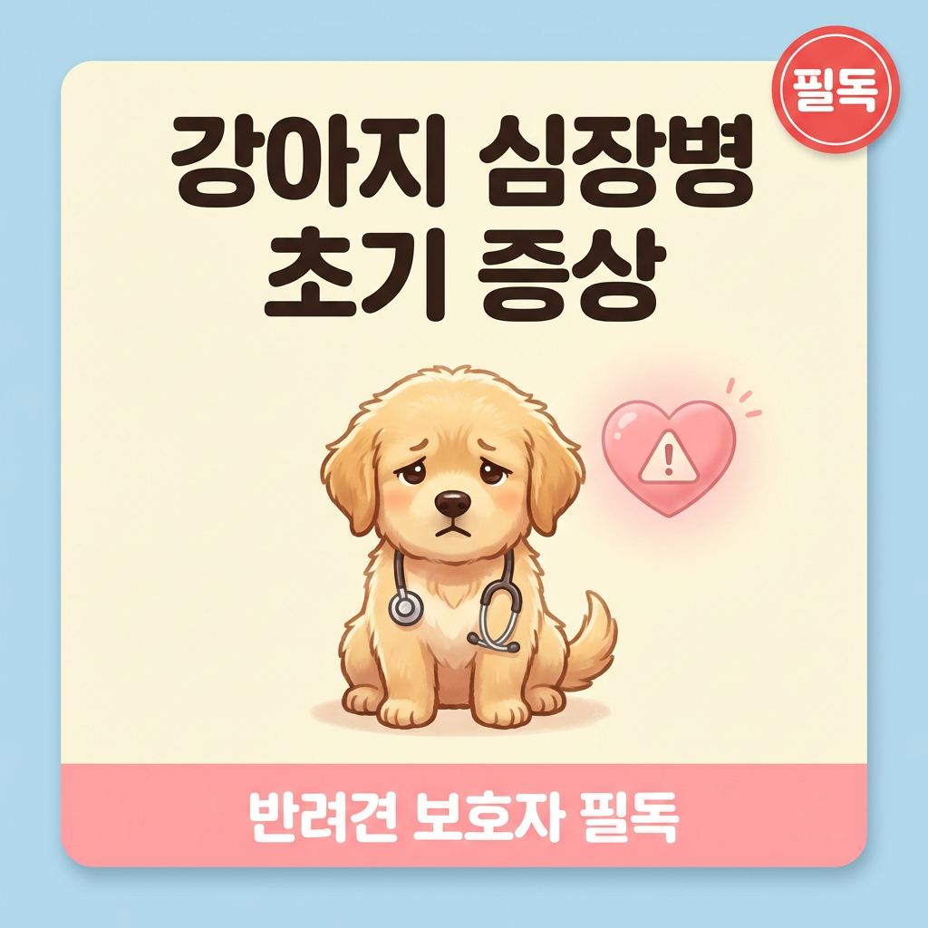 강아지 심장병 초기 증상 7가지, 기침만 봐도 알 수 있을까요?