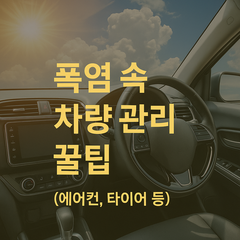 폭염 속 차량 관리 꿀팁 &ndash; 에어컨, 타이어, 배터리까지 여름철 필수 점검