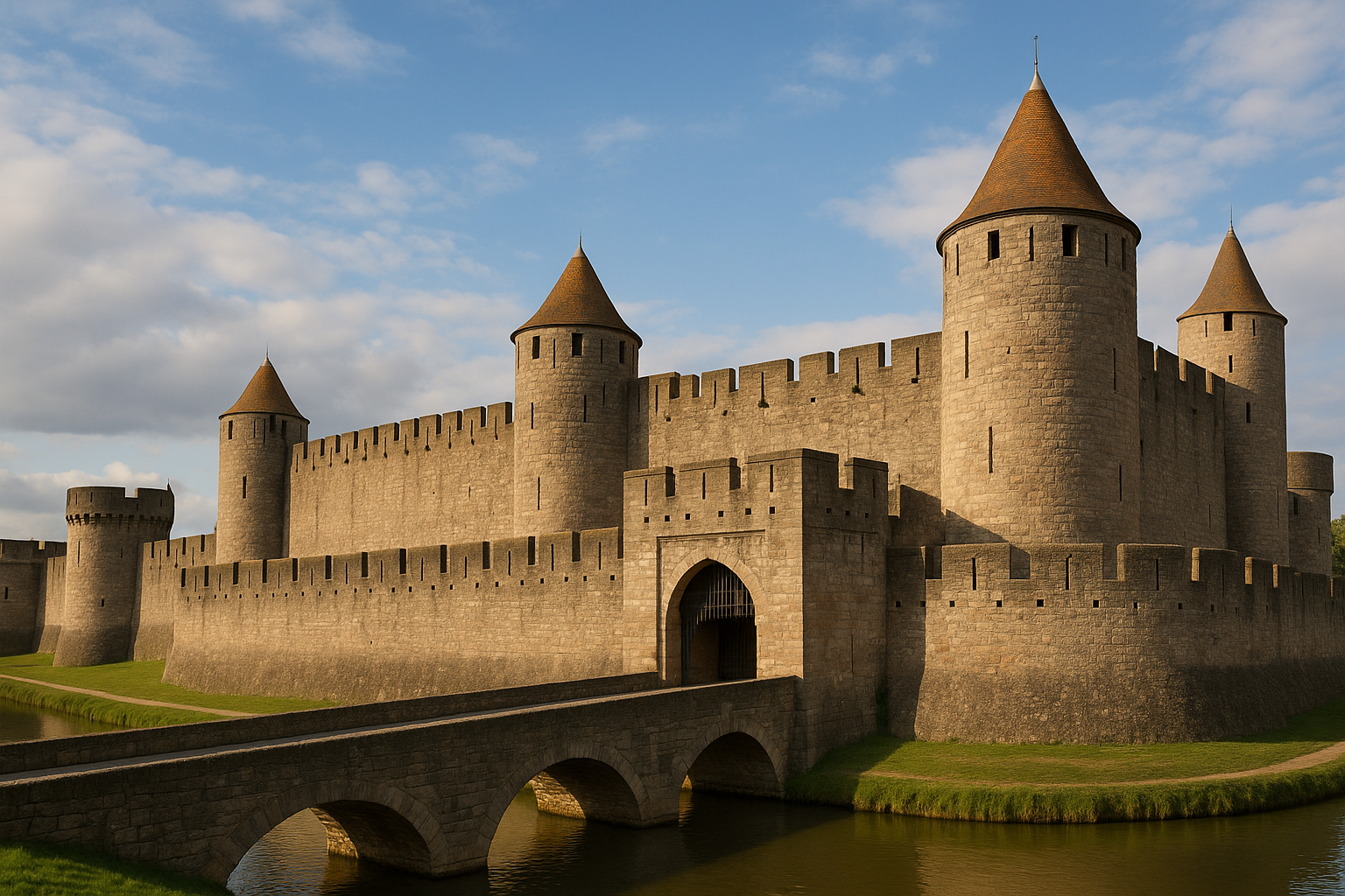 중세 성곽과 방어 시설 관련 이미지