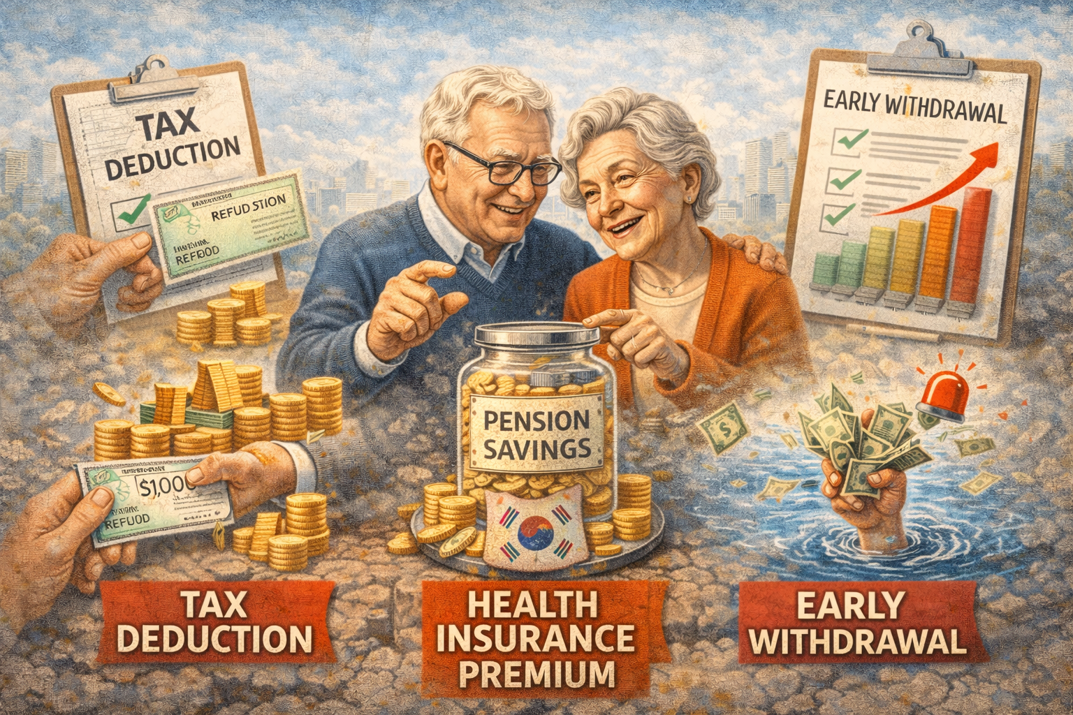 연금저축 활용법(세액공제, 건강보험료, 중도인출)