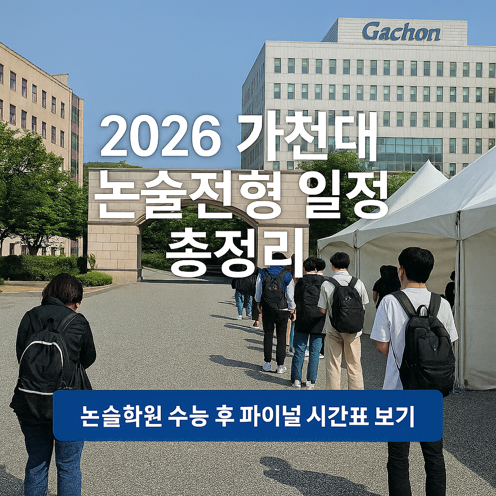 2026 가천대 논술전형 일정