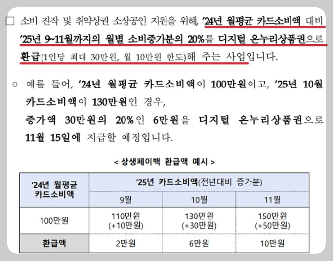 상생페이백 0원인 이유