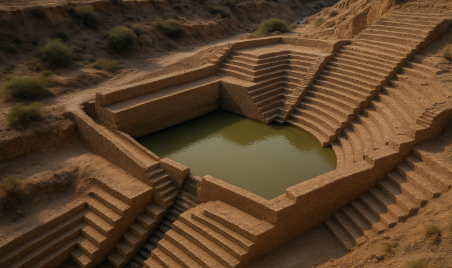 치수 설계의 흔적이 남아있는 문명의 흔적