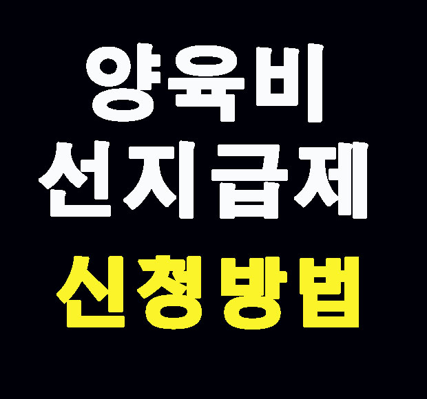 양육비 선지급제 신청법