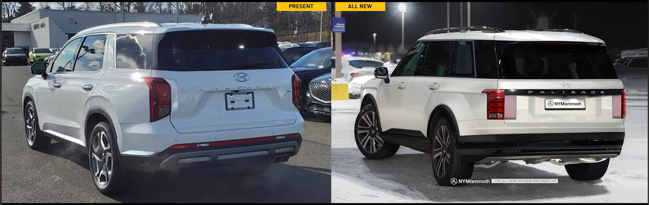 현대자동차 1세대 팰리세이드와 현대자동차 팰리세이드 풀체인지 예상도