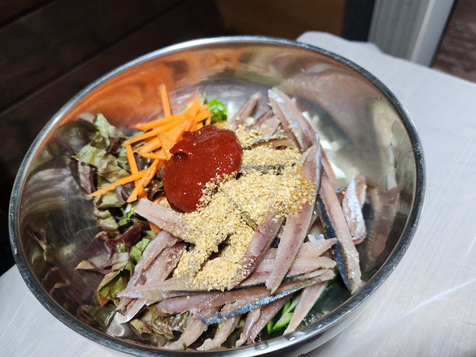 꽁치물회