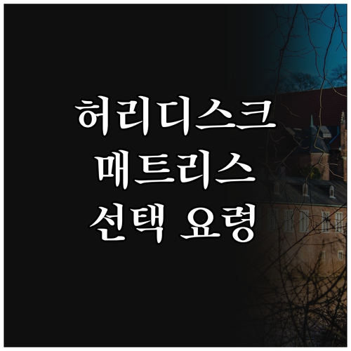 허리디스크 환자를 위한 마블폼 매트리