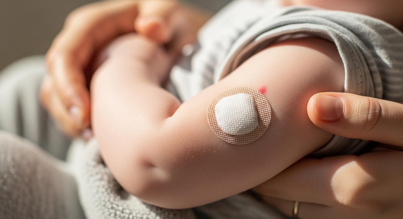 아기 예방접종 고름