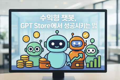 수익형 챗봇, GPT Store에서 성공시키는 법: 콘텐츠 아이디어, 마케팅 이미지의 화면
