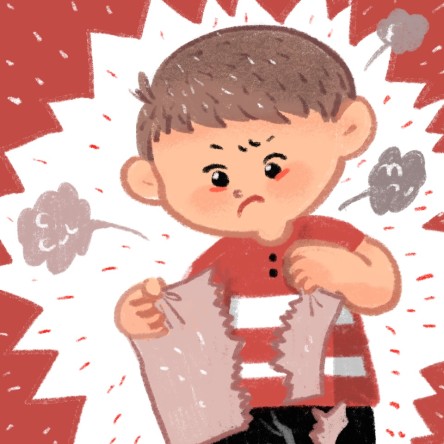 화난 아이 그림