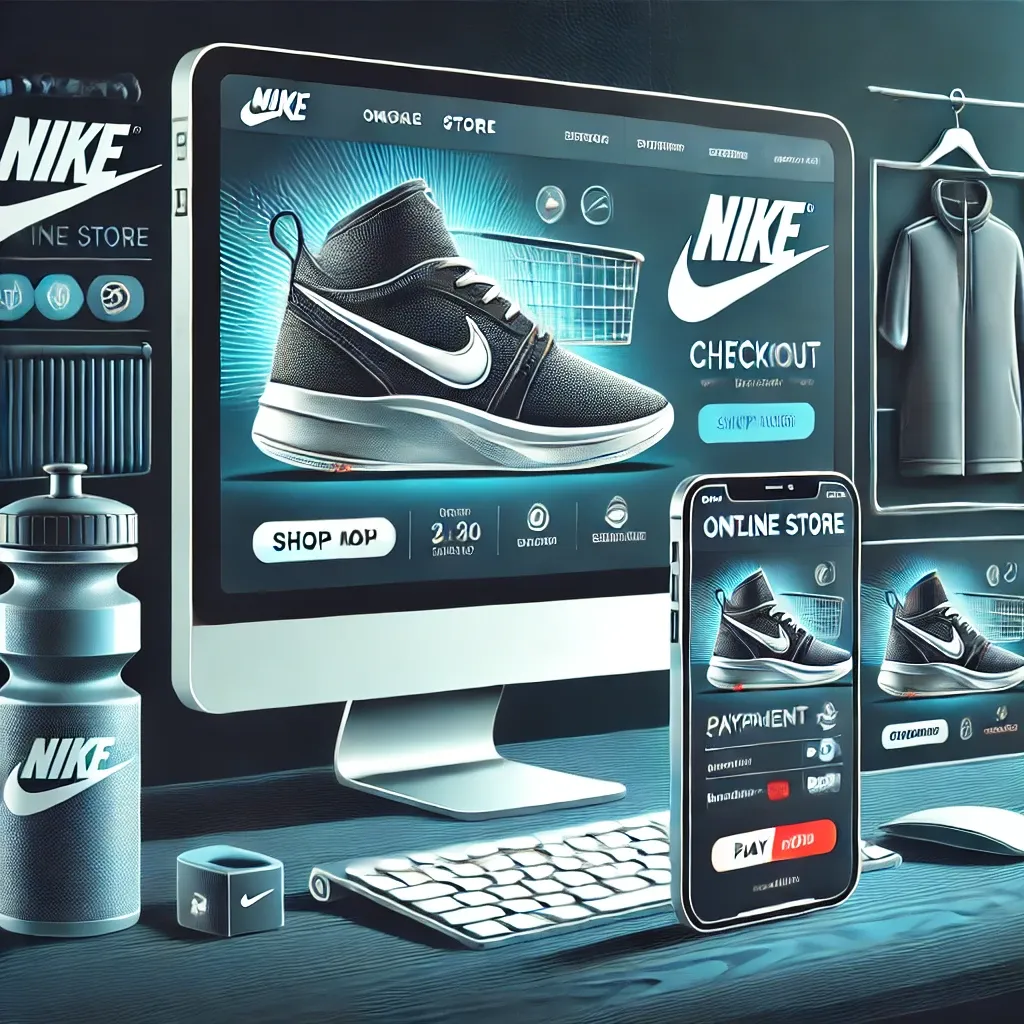 나이키 온라인 스토어의 체크아웃 페이지가 표시된 화면