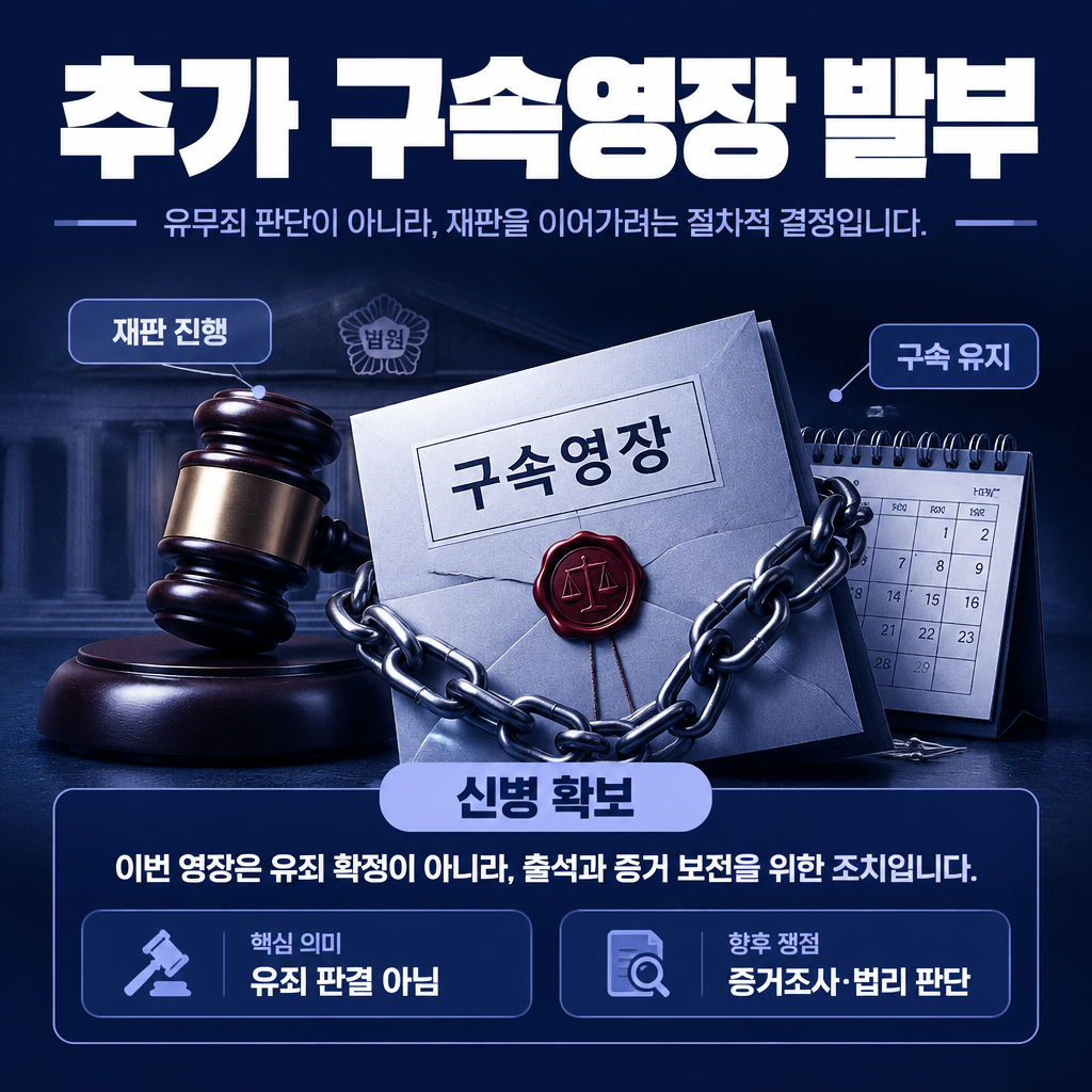 추가 구속영장 발부