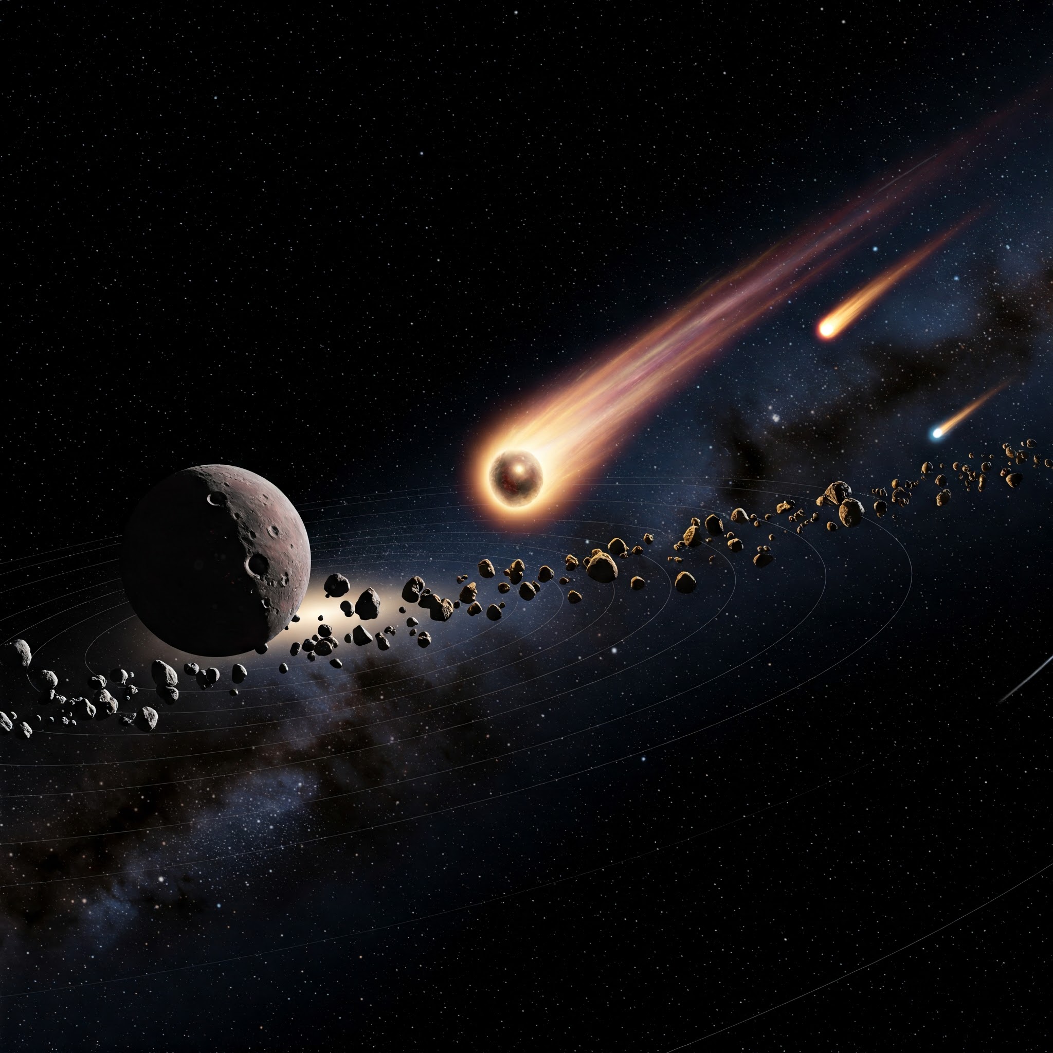 우주를 떠도는 방랑자들: 소행성, 혜성, 유성의 기원과 위협