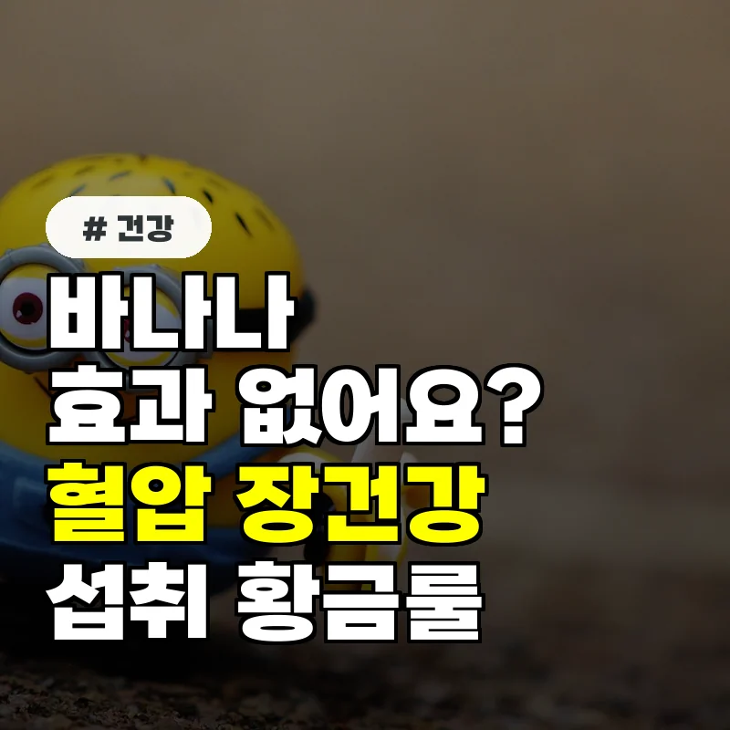 바나나, 왜 나만 효과 없지...혈압장건강 높이는 아침저녁 섭취법