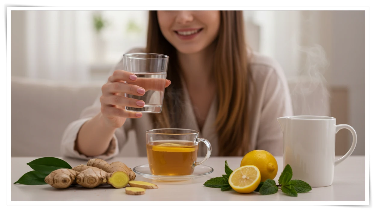 따뜻한물-마시기