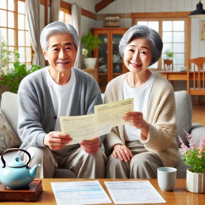 주택연금을 받으며 편안한 내집에서 노후를 보내는 노부부의 모습