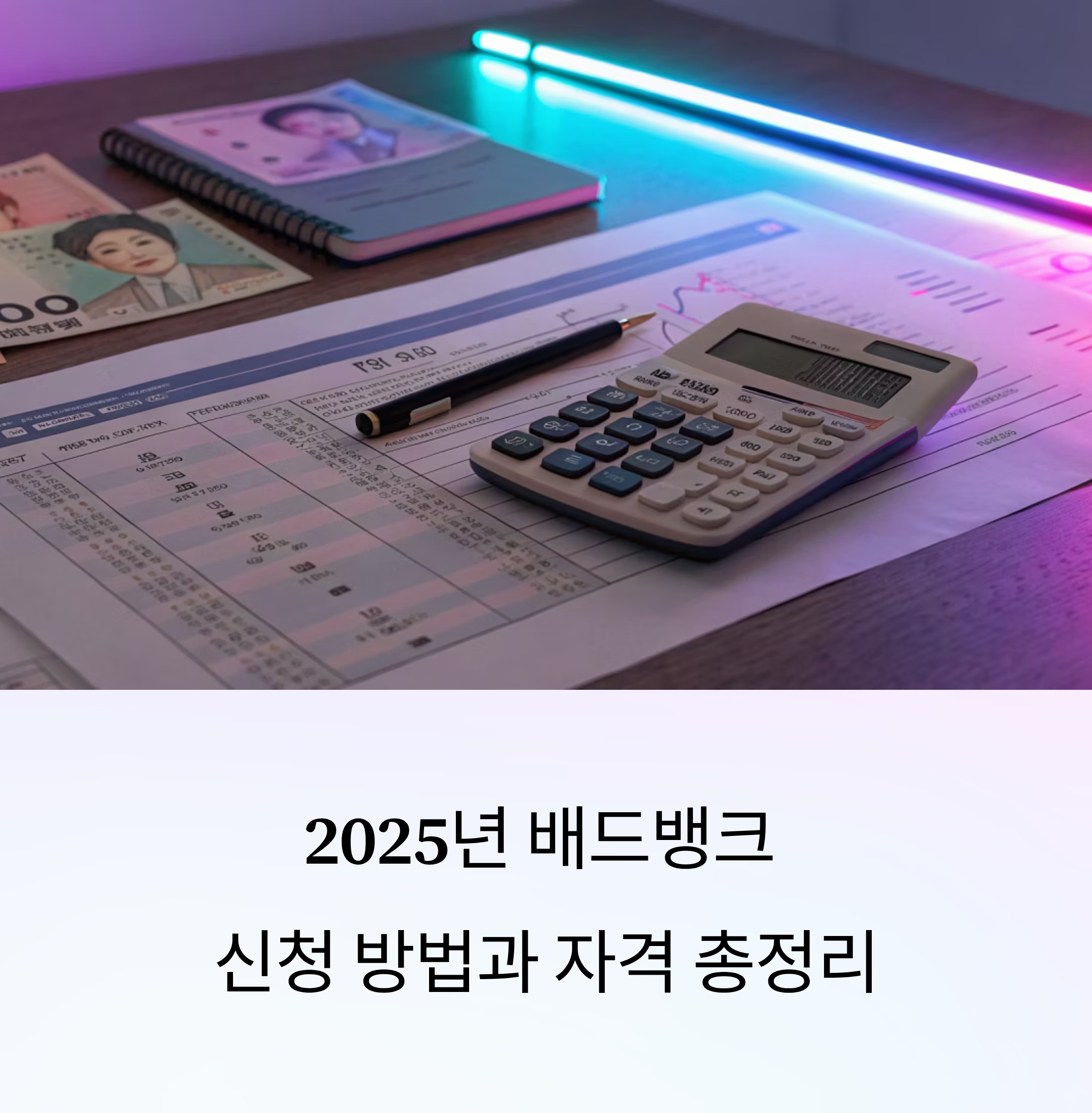 2025년 배드뱅크 신청 방법과 자격 총정리