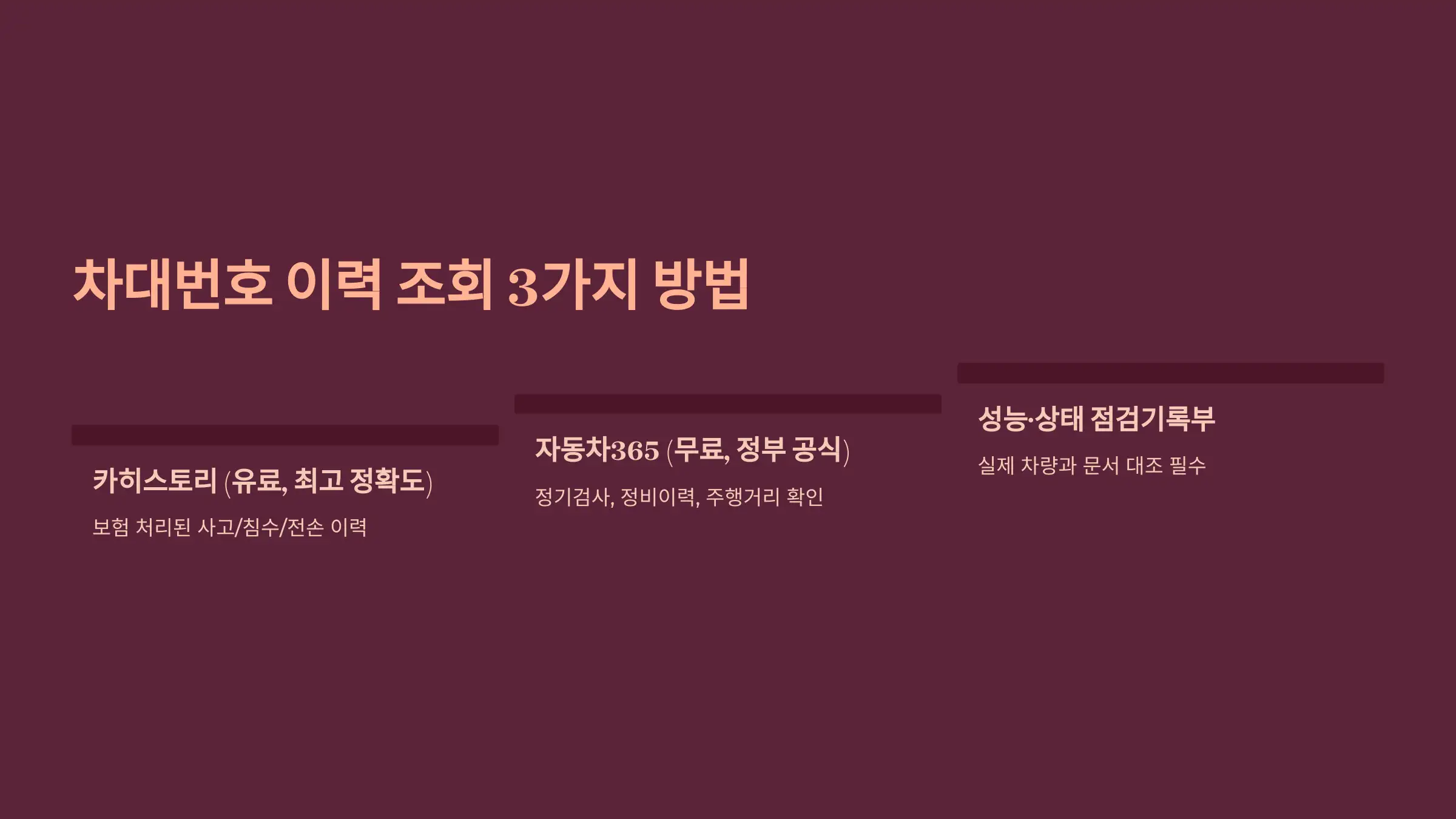 차대번호로 이력 조회하는 3가지 실전 방법
