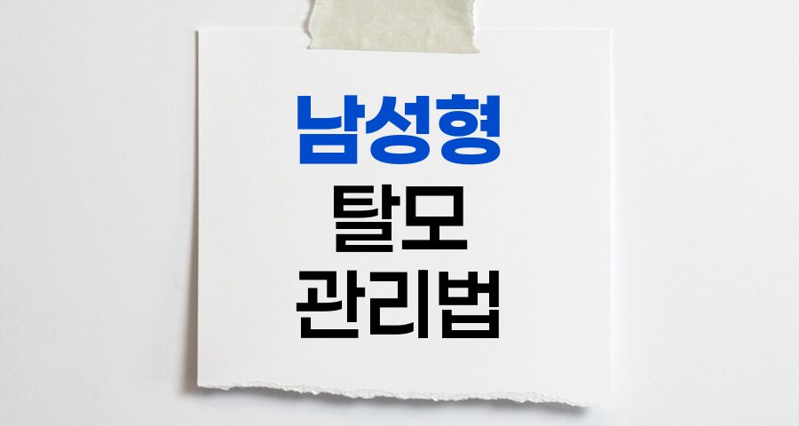 남성형 탈모의 이해와 효과적 관리법