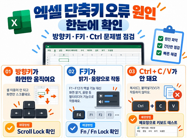 엑셀 선택 단축키 총정리｜행&middot;열&middot;범위&middot;전체 선택 쉽게 하기