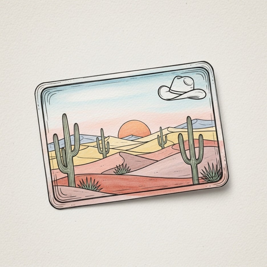 빈티지한 감성의 일러스트가 담긴 멤버십 카드