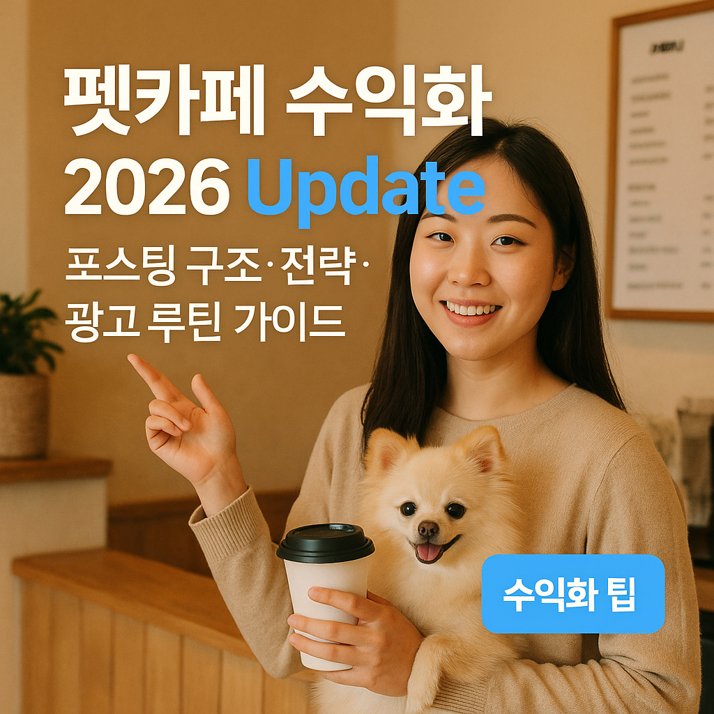 펫카페 수익화 2026 Update | 포스팅 구조·전략·광고 루틴 가이드