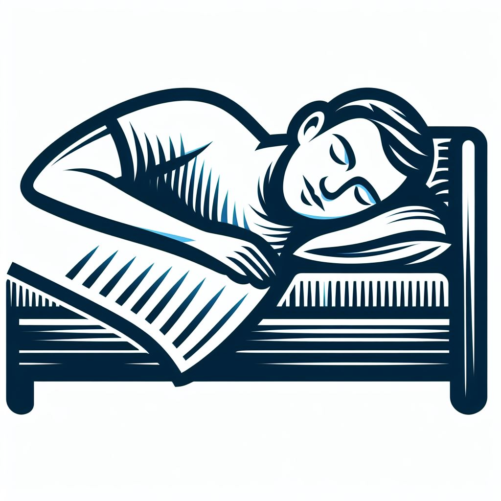 침대에서 잠자는 모습 로고 2