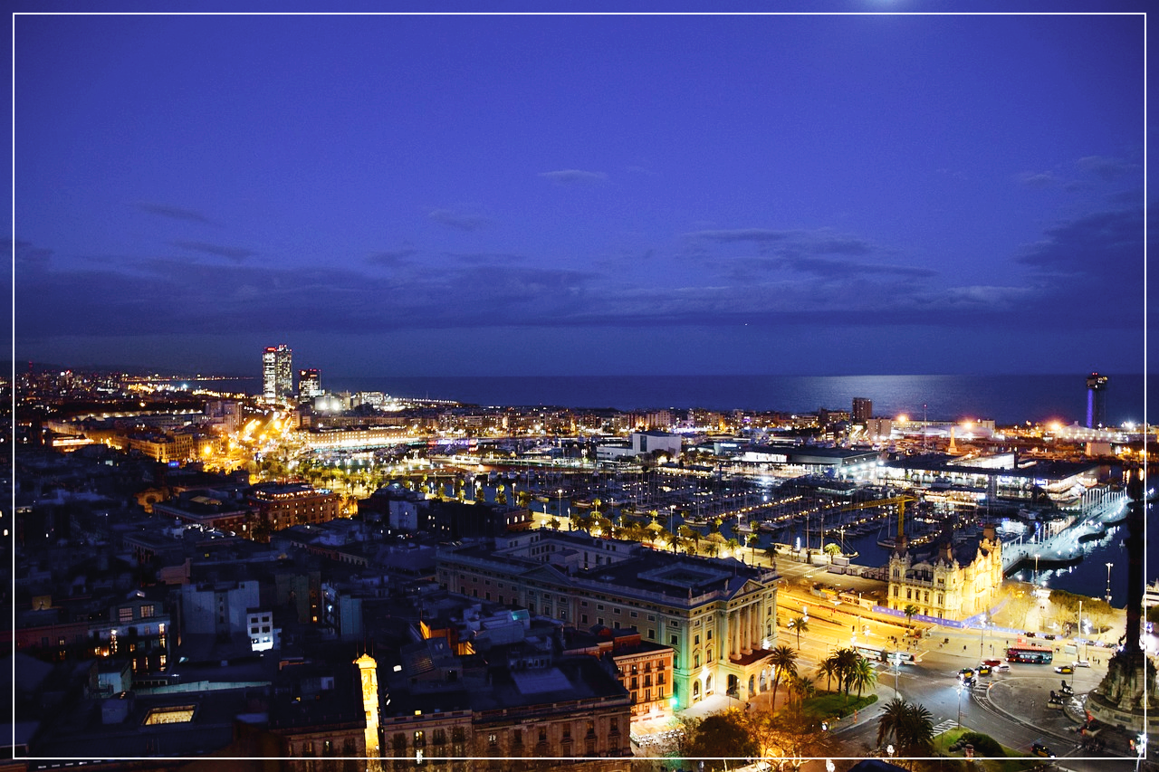 바르셀로나의 아름다운 야경