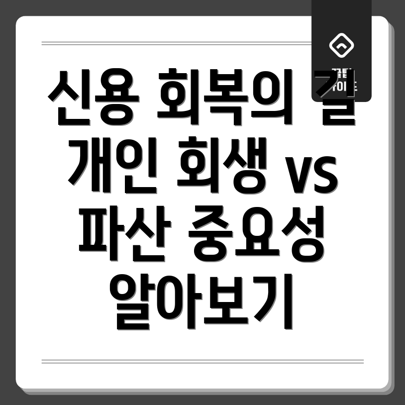 개인 회생과 개인 파산의 차이점