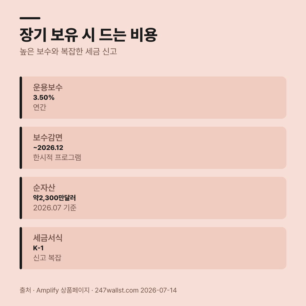 4. 장기 보유 시 발생하는 보수 및 세금 부담
