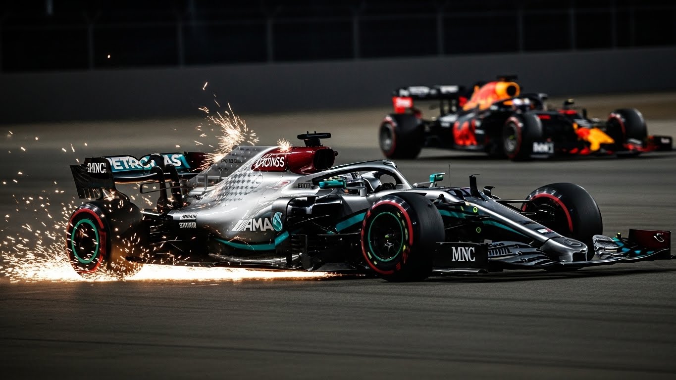 F1 규정 변화로 인한 메르세데스 팀의 부진과 포포징 현상으로 불꽃을 튀기는 머신