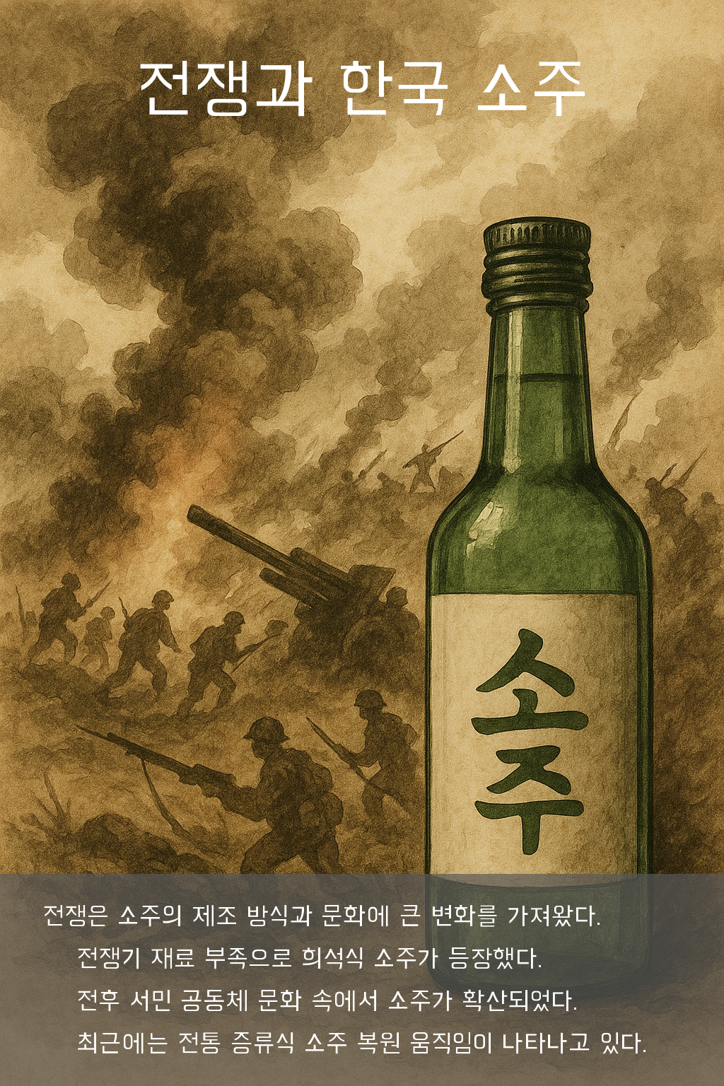 전쟁이 만든 소주 변화