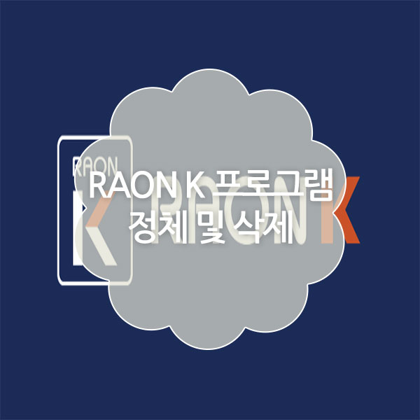 RAON K 프로그램 정체 및 삭제 방법