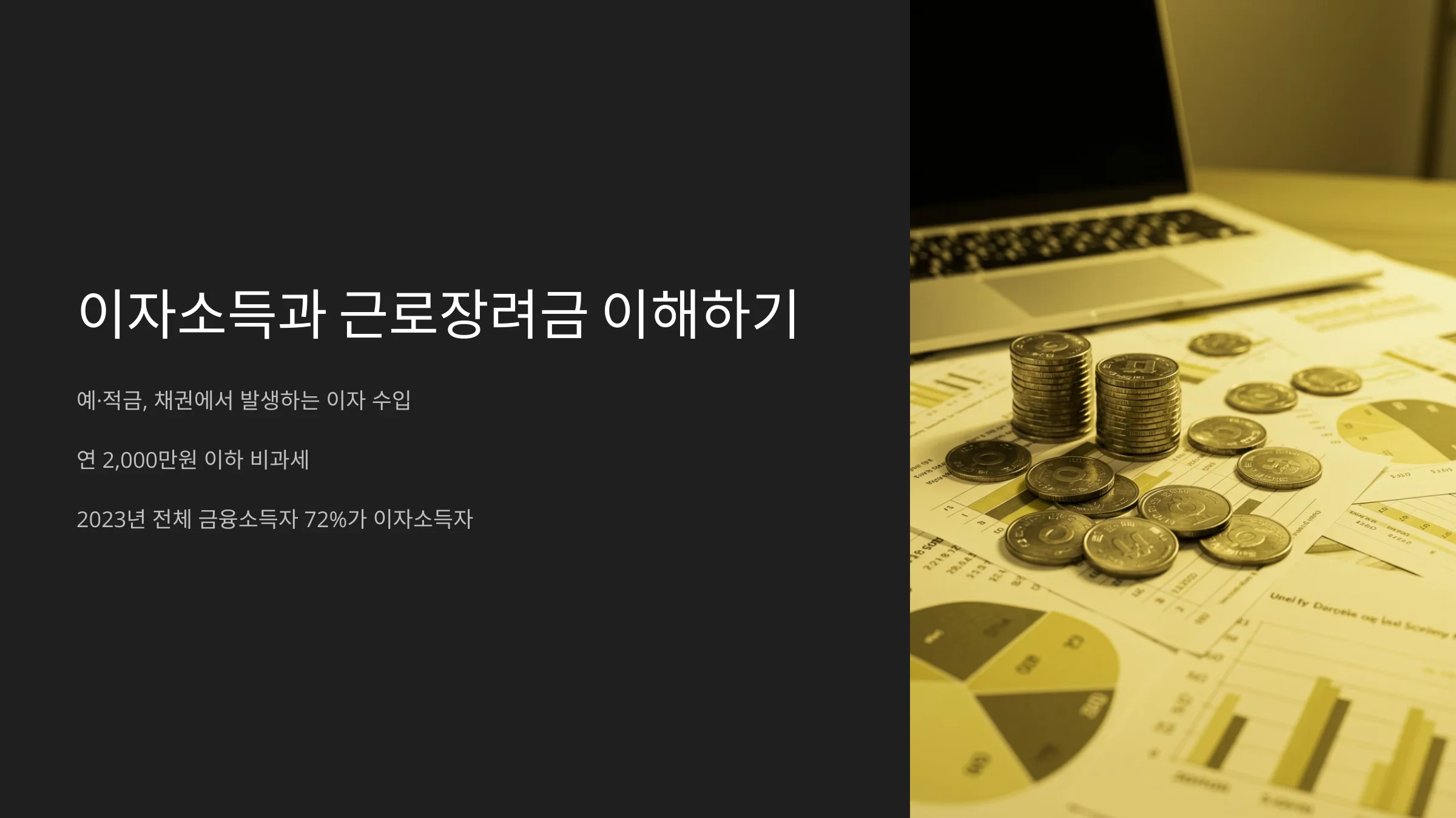 이자소득만 있는 경우 근로장려금 수령액