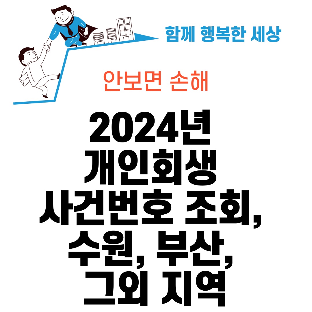 2024년 개인회생 사건번호 조회, 수원, 부산, 그외 지역
